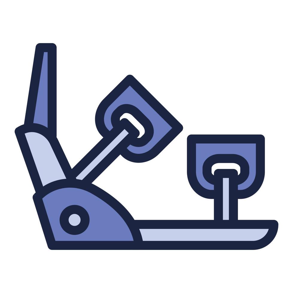 Ski-Fuß-Clap-Symbol, Umrissstil vektor