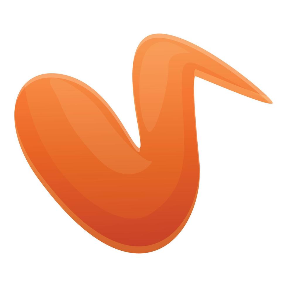 kyckling vinge ikon, tecknad serie stil vektor