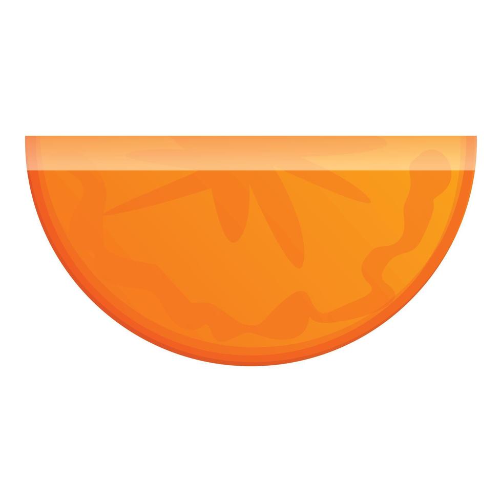 Symbol für frische Karottenscheibe, Cartoon-Stil vektor