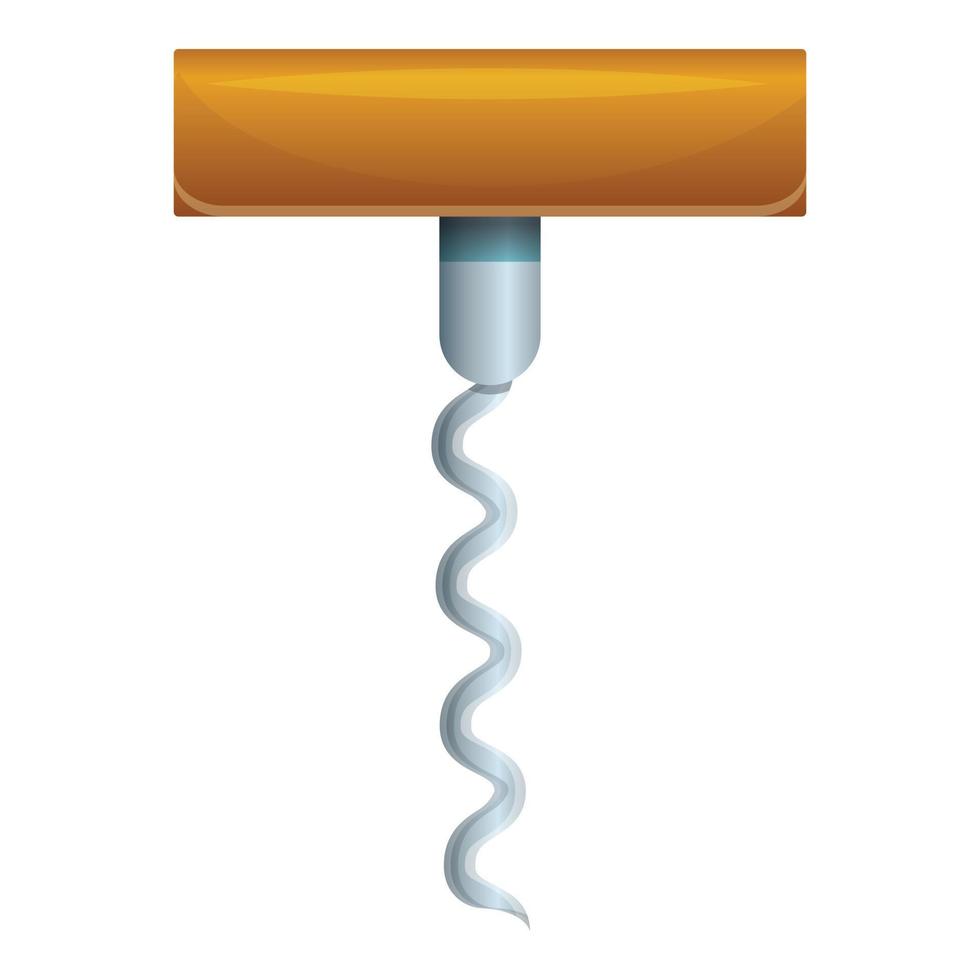 Spiralkorkenzieher-Symbol, Cartoon-Stil vektor