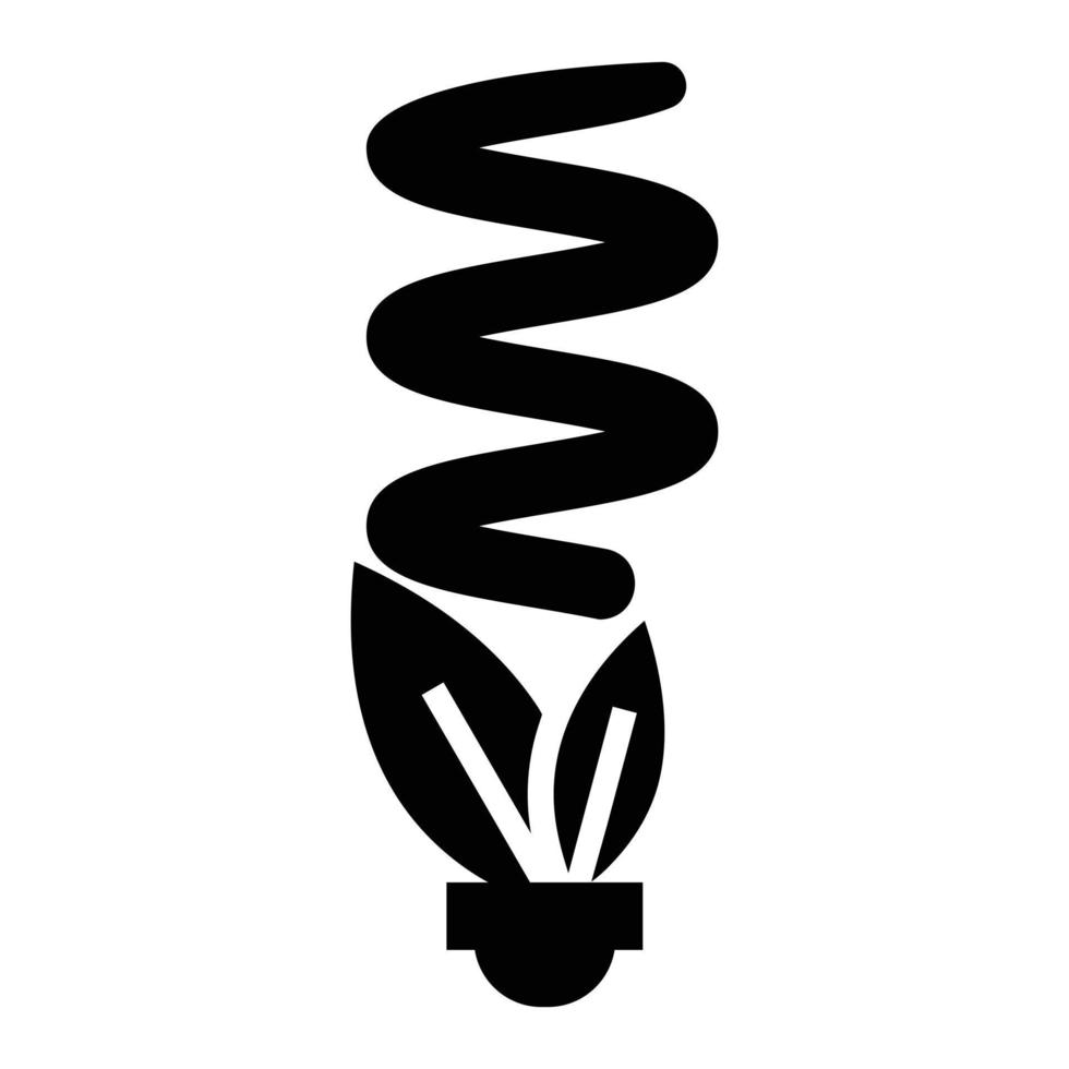Öko-Glühbirnen-Symbol, einfacher Stil vektor