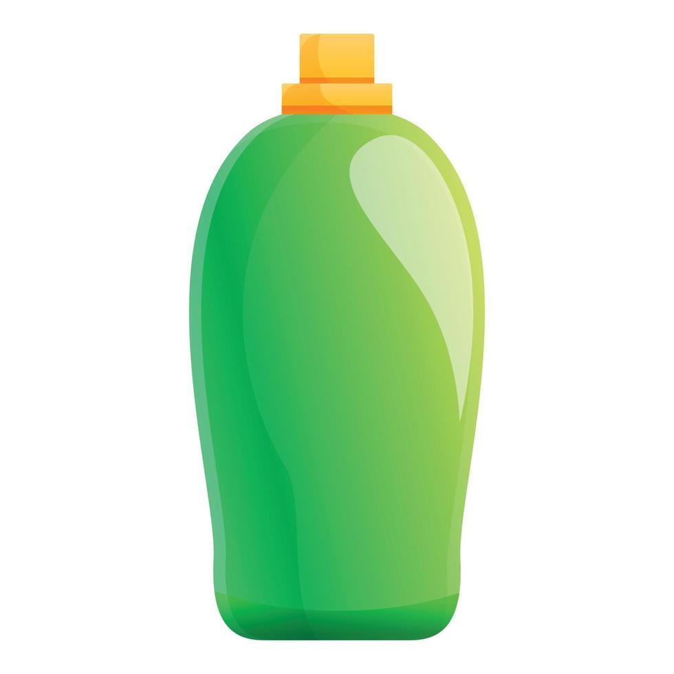 tvätta maträtt gel flaska ikon, tecknad serie stil vektor