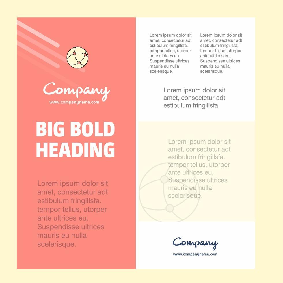 nätverk företag företag affisch mall med plats för text och bilder vektor bakgrund