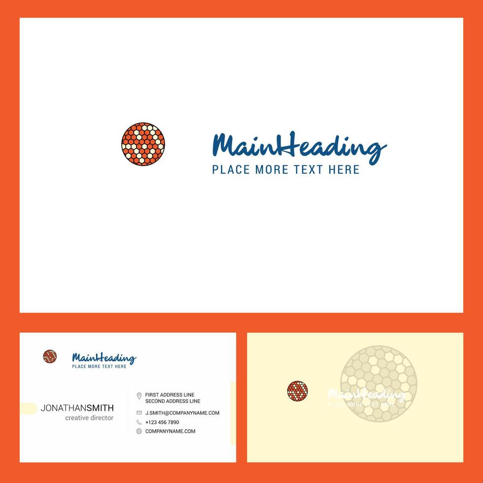 Golfball-Logo-Design mit Slogan vorne und hinten, Visitenkarten-Vorlage, Vektor, kreatives Design vektor