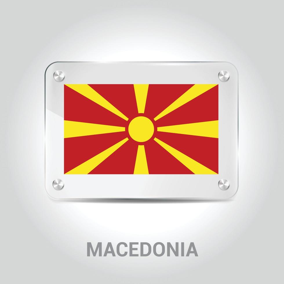Mazedonien-Flaggen-Designvektor vektor