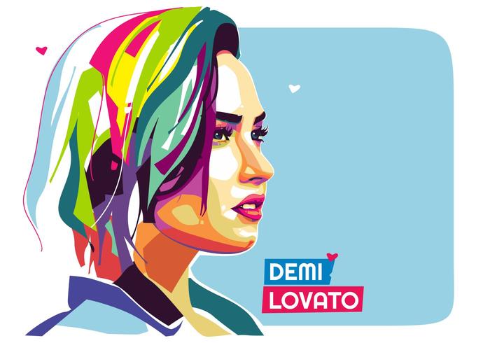 Demi Lovato vektor Popart porträtt