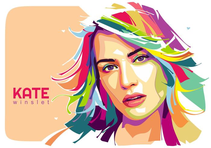 Kate Winslet vektor Popart Stående