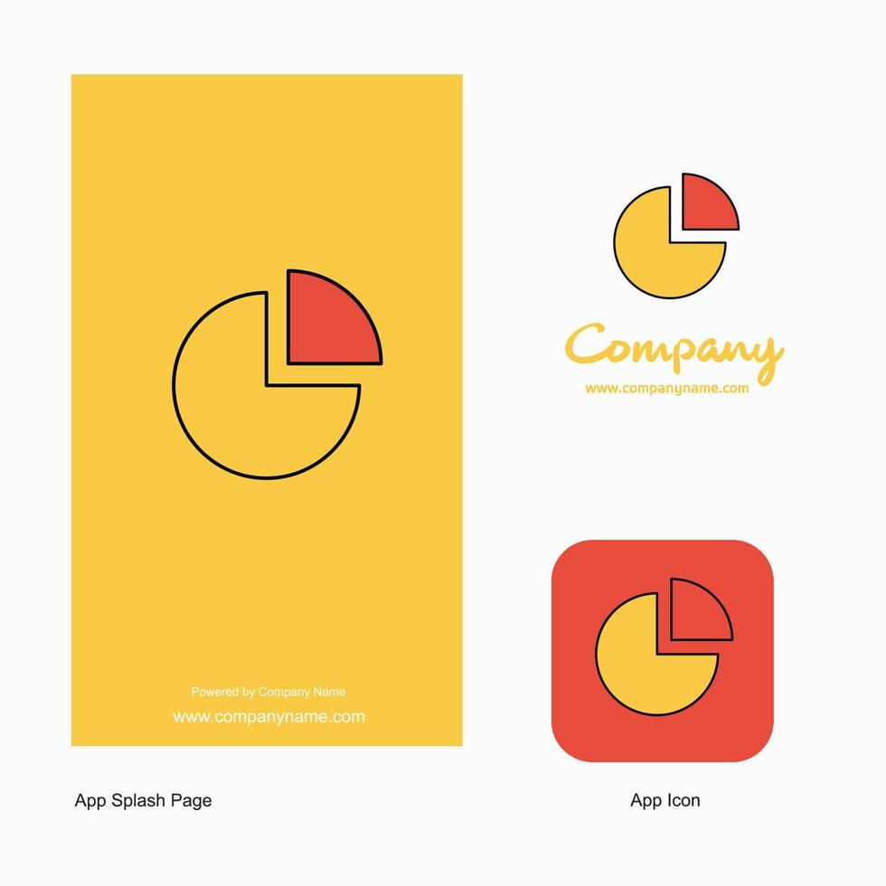 paj Diagram företag logotyp app ikon och stänk sida design kreativ företag app design element vektor