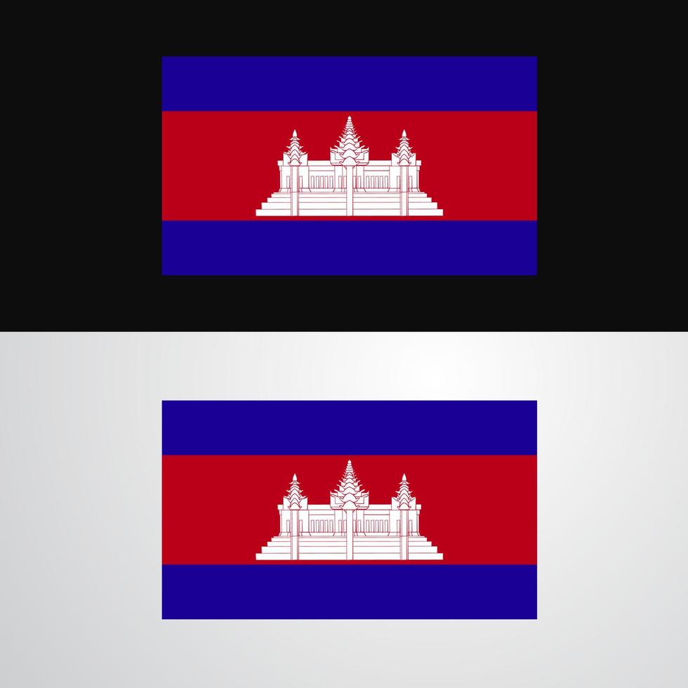 Kambodscha-Flaggen-Banner-Design vektor