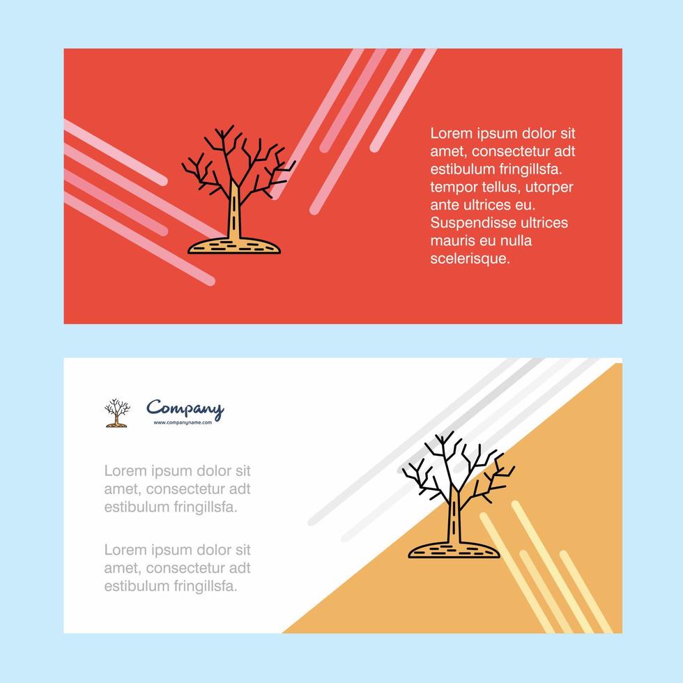 Baum abstrakte Corporate Business Banner Vorlage horizontale Werbebanner vektor