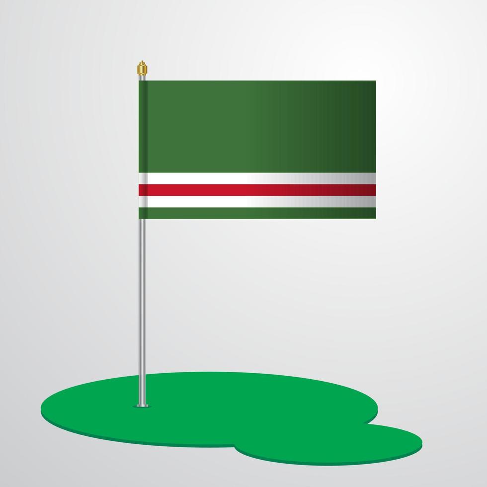 tjetjenska republik av lchkeria flagga Pol vektor
