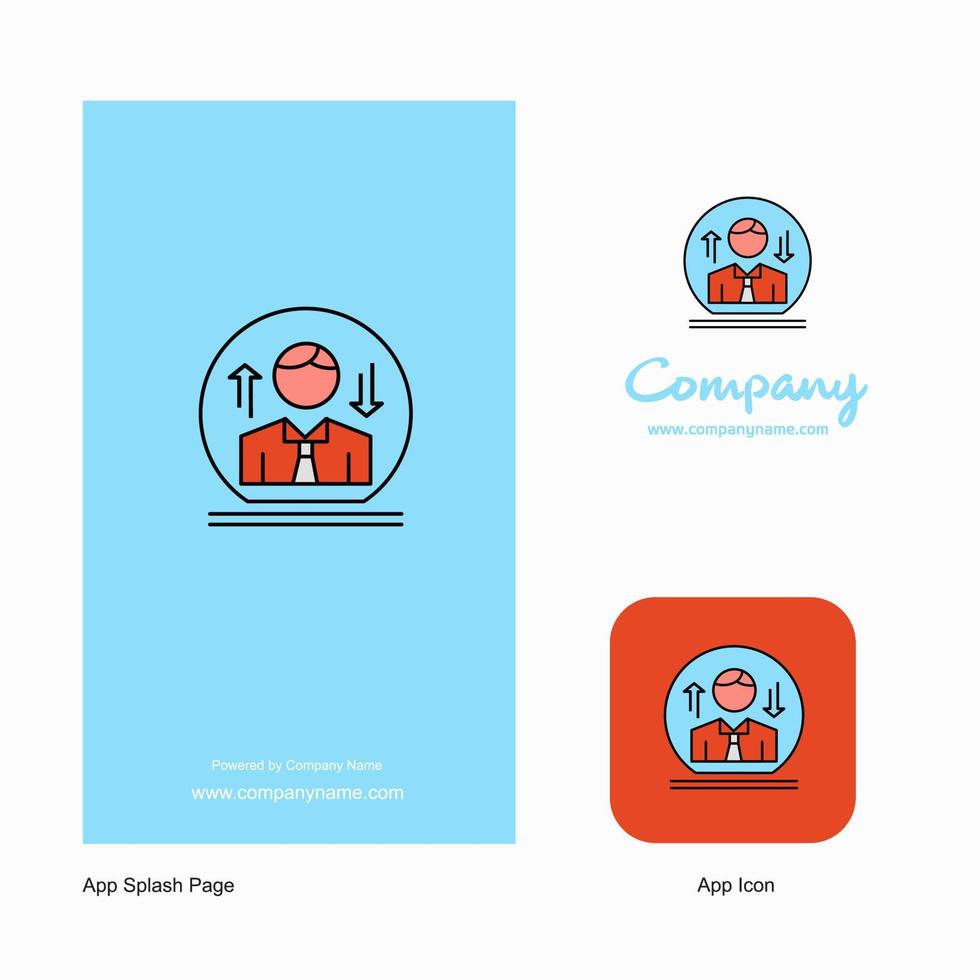 Avatar-Firmenlogo-App-Symbol und Splash-Page-Design kreative Business-App-Designelemente vektor