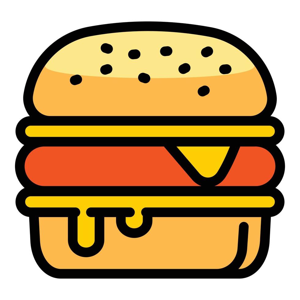 Burger-Symbol, Umrissstil vektor