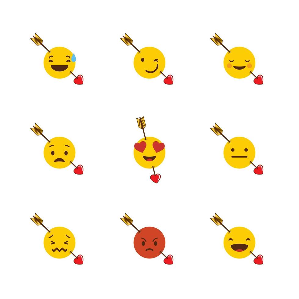 Emojis-Set-Design-Vektor vektor