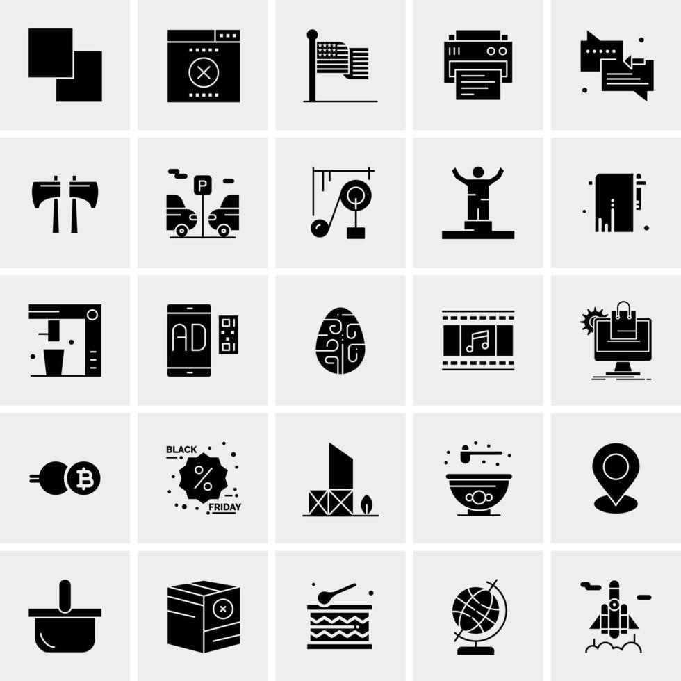 25 universelle Business-Icons Vektor kreative Icon-Illustration zur Verwendung in Web- und Mobilprojekten