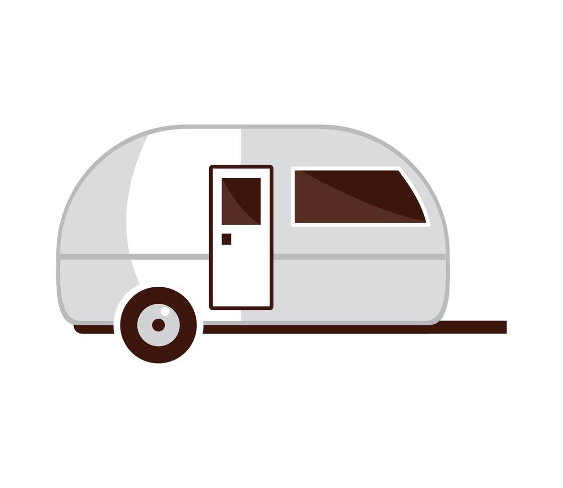 husbil trailer ikon vektor