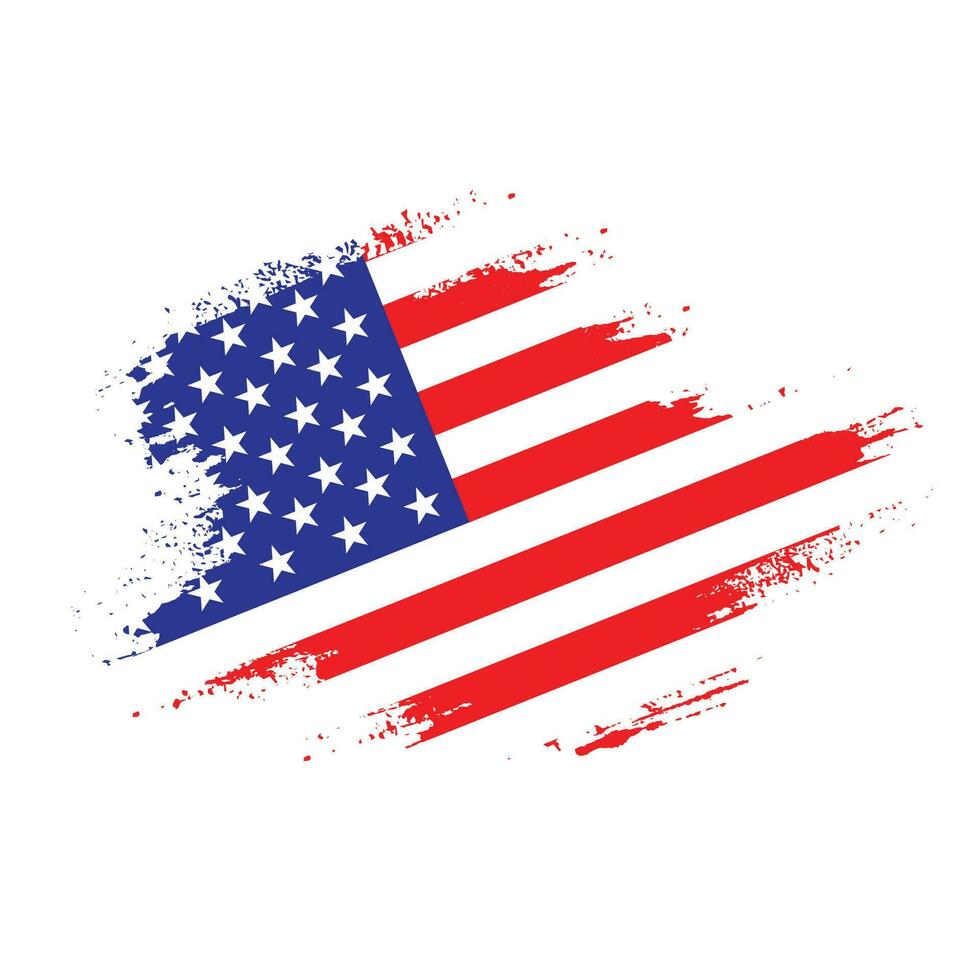 professionell bedrövad grunge textur amerikan flagga vektor