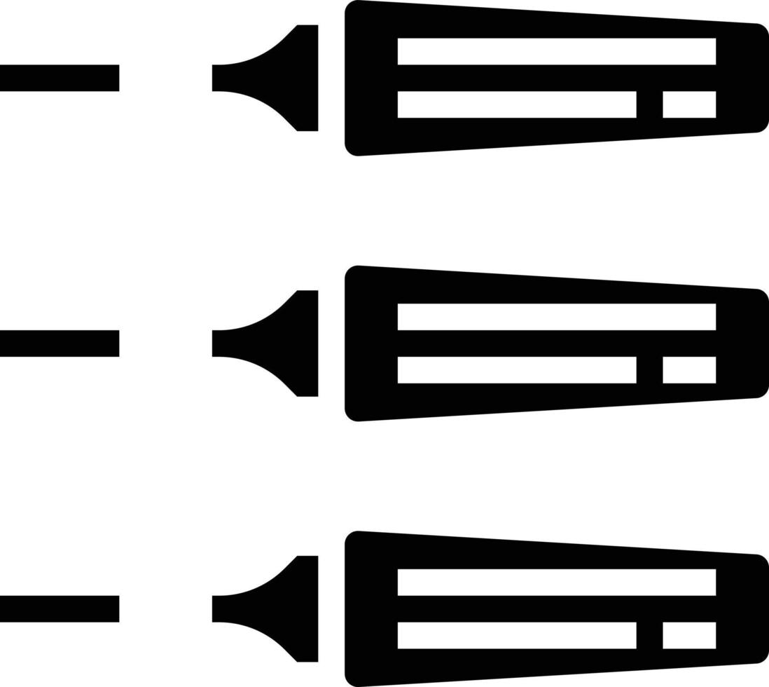 stryknings brevpapper markera verktyg - fast ikon vektor