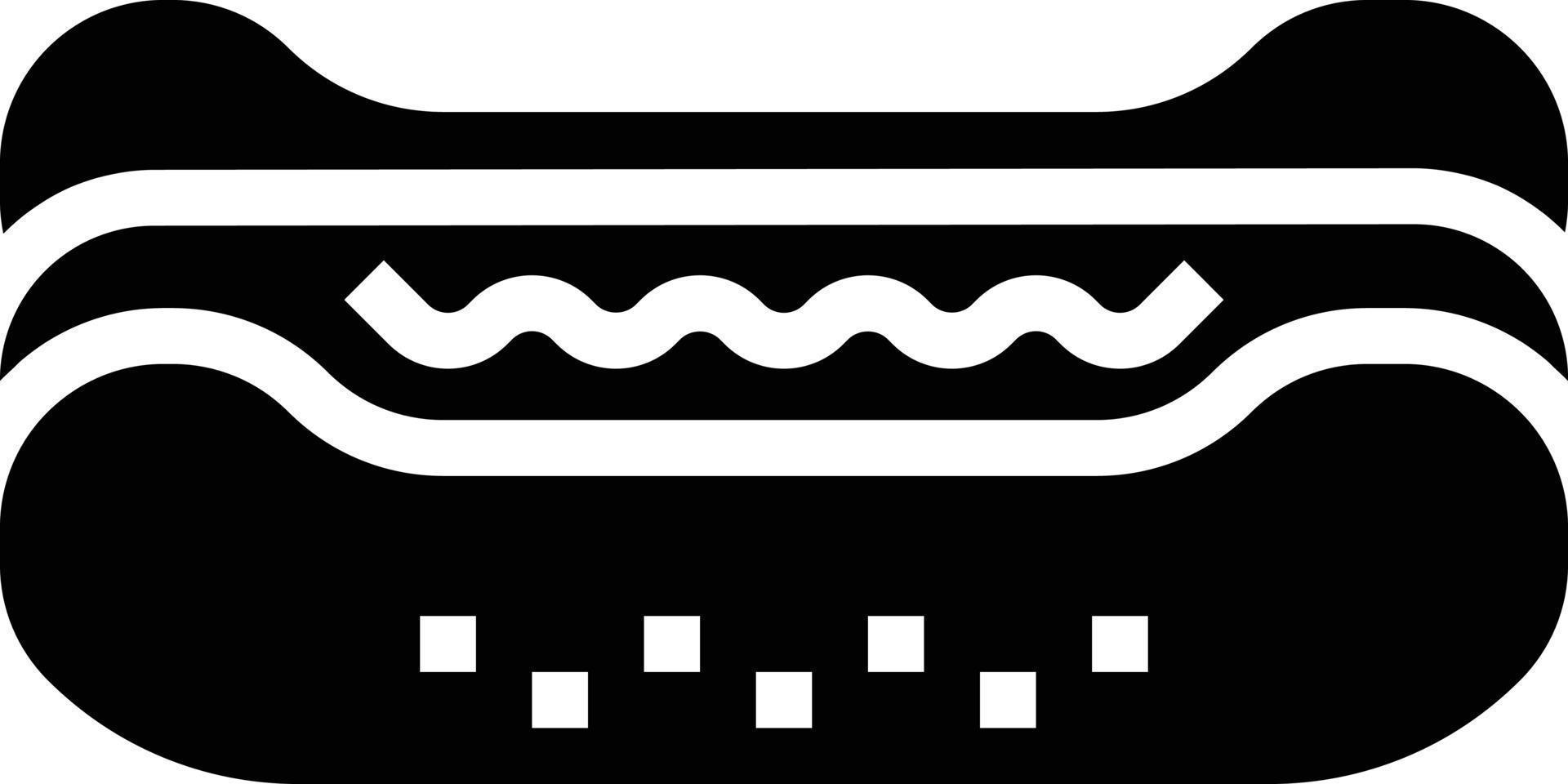 Hot-Dog-Essen Fastfood - solide Ikone vektor