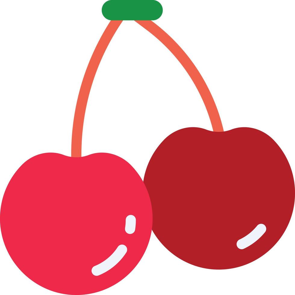 körsbär frukt spår maskin - platt ikon vektor