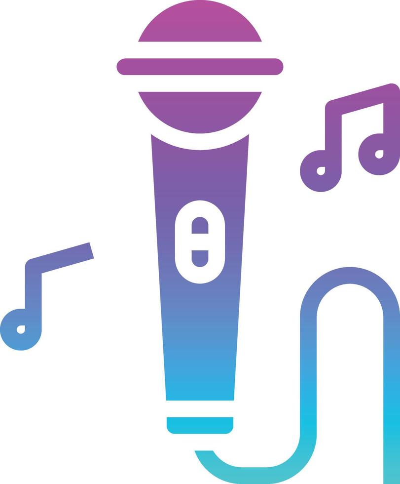 Karaoke-Partymusik singt Sänger - Farbverlaufssymbol vektor