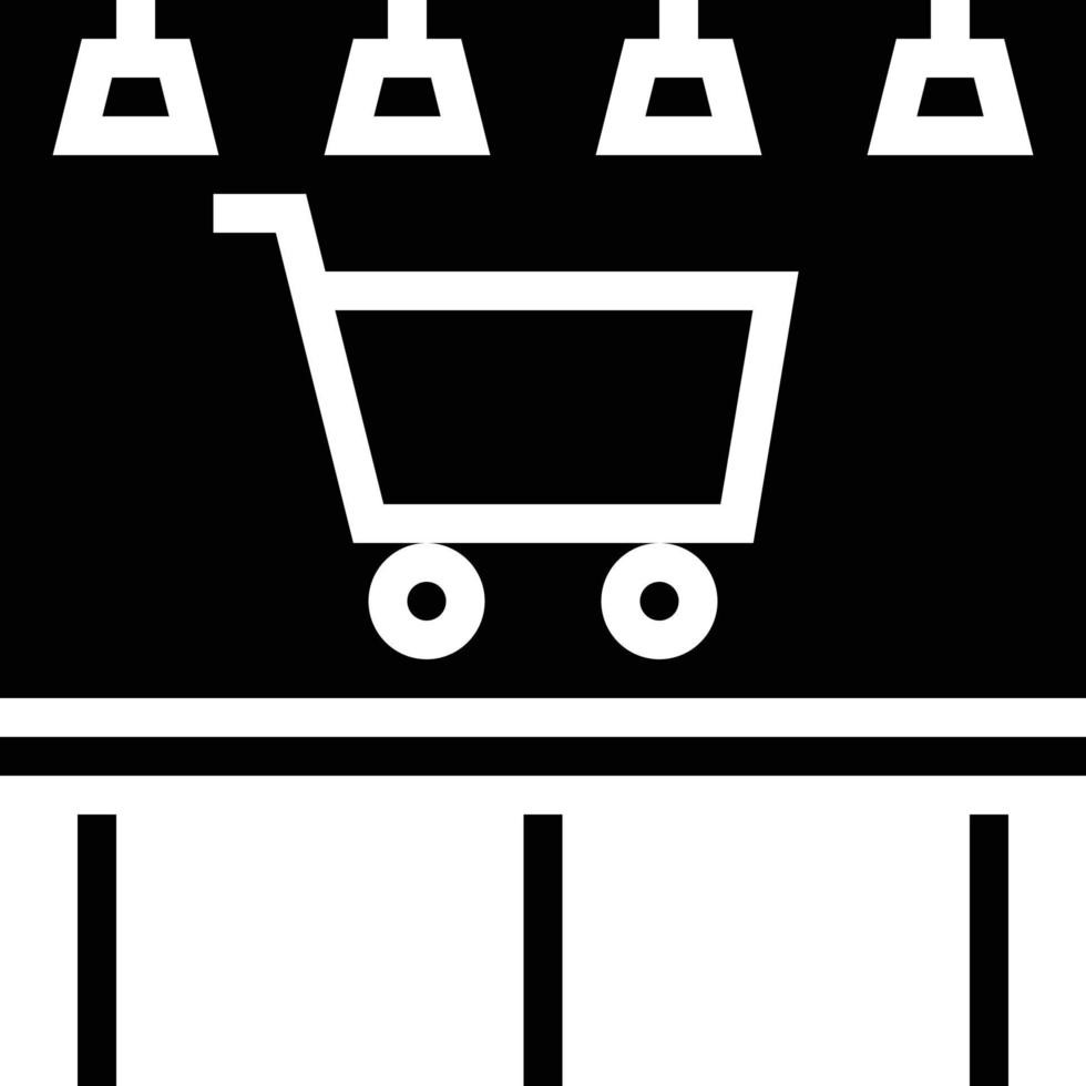 Werbetafel Werbewagen E-Commerce - solides Symbol vektor