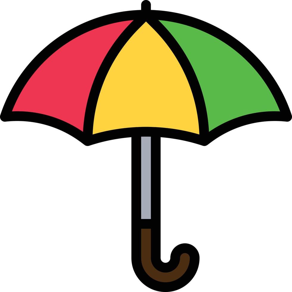 Regenschirm Regenschutz Wetter Regen - gefülltes Umrisssymbol vektor