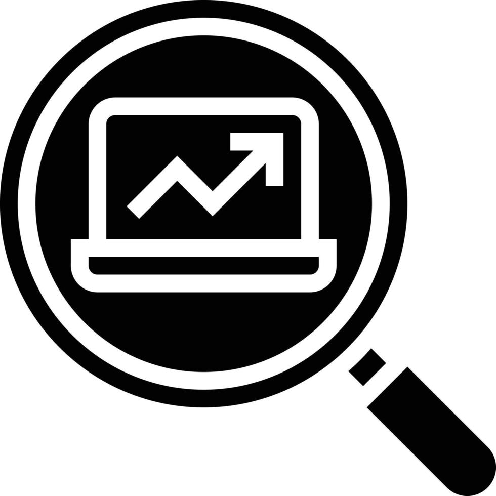 analys systemet Sök programvara utveckling - fast ikon vektor