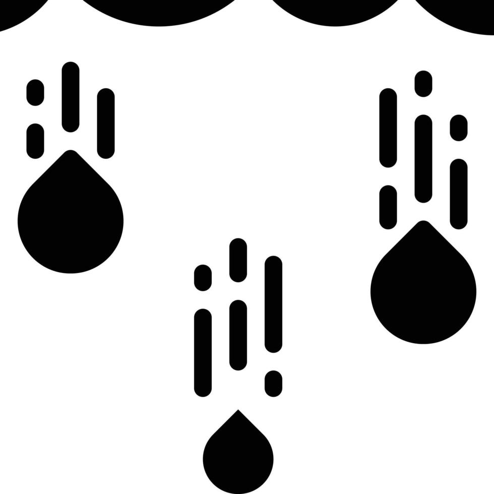 regnen fallender Wassertropfen - solides Symbol vektor