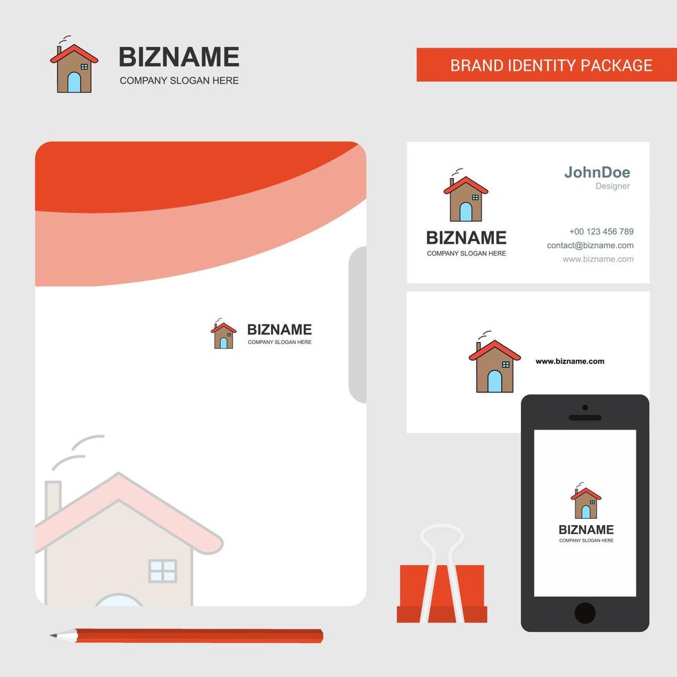 home business logo file cover visitenkarte und mobile app design vektorillustration vektor