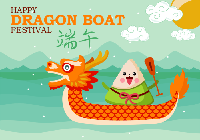 Fun Dragon Boat Festival Vektor