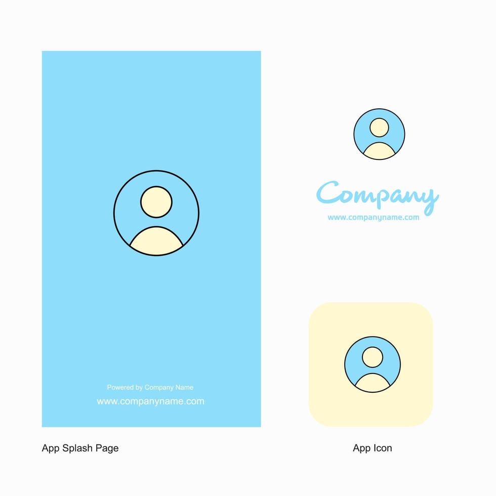 profil företag logotyp app ikon och stänk sida design kreativ företag app design element vektor