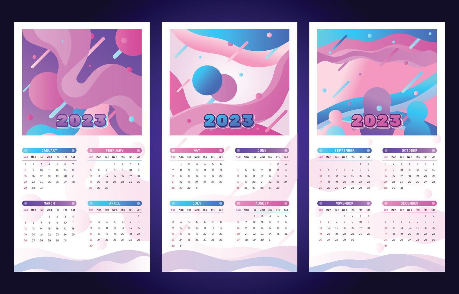 kalender 2023 abstrakt vektor