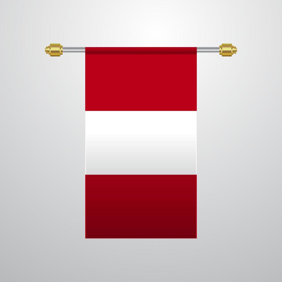 peru hängande flagga vektor