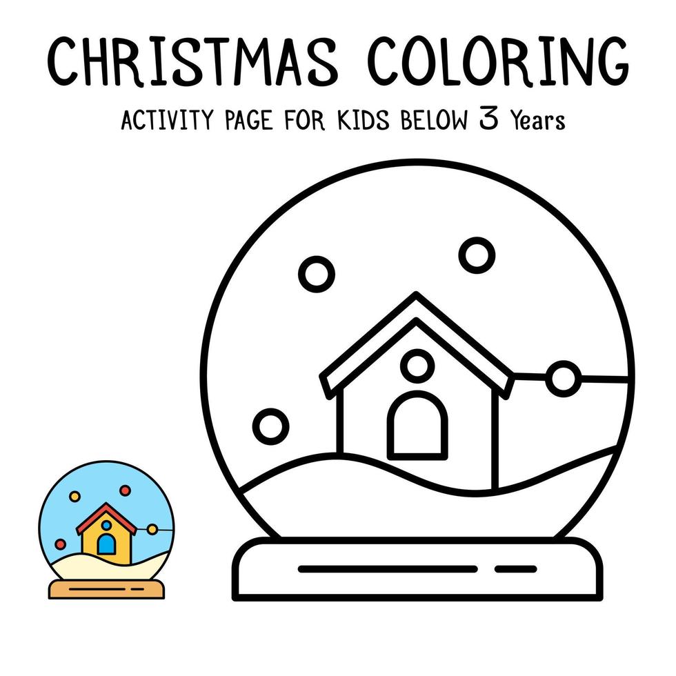 Weihnachts-Malbuch für Kinder unter 3 Jahren vektor
