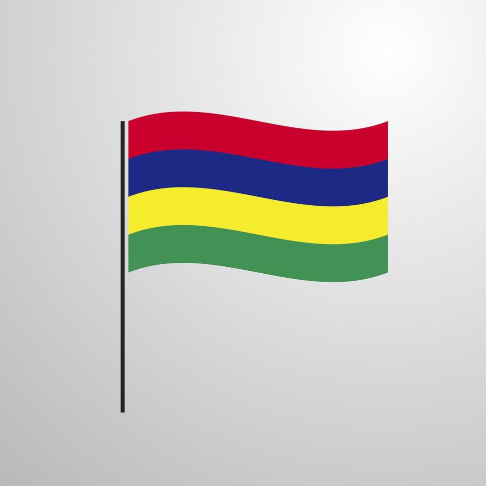 mauritius wehende flagge vektor