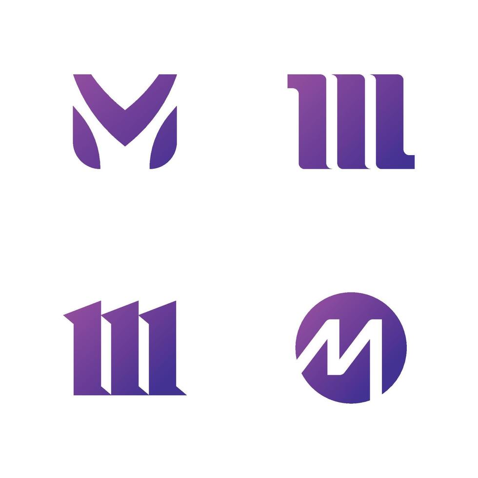 brev m logotyp design mall element vektor