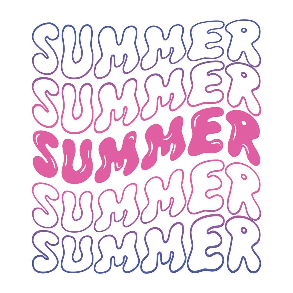 neues gewelltes sommerzitat buntes svg schnitt dateien typografie t-shirt design vektor