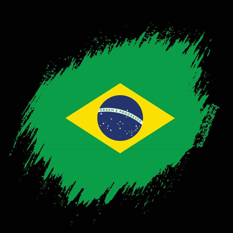 Brasilien grunge flagga vektor