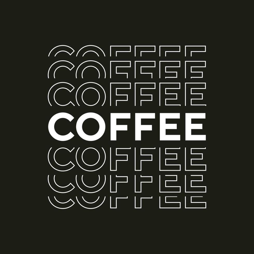 kaffee neue typografie texteffekt professionelles design für den druck vektor