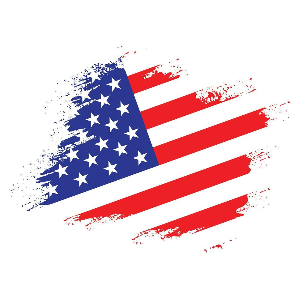 Grunge-Textur beunruhigter Vektor der amerikanischen Flagge