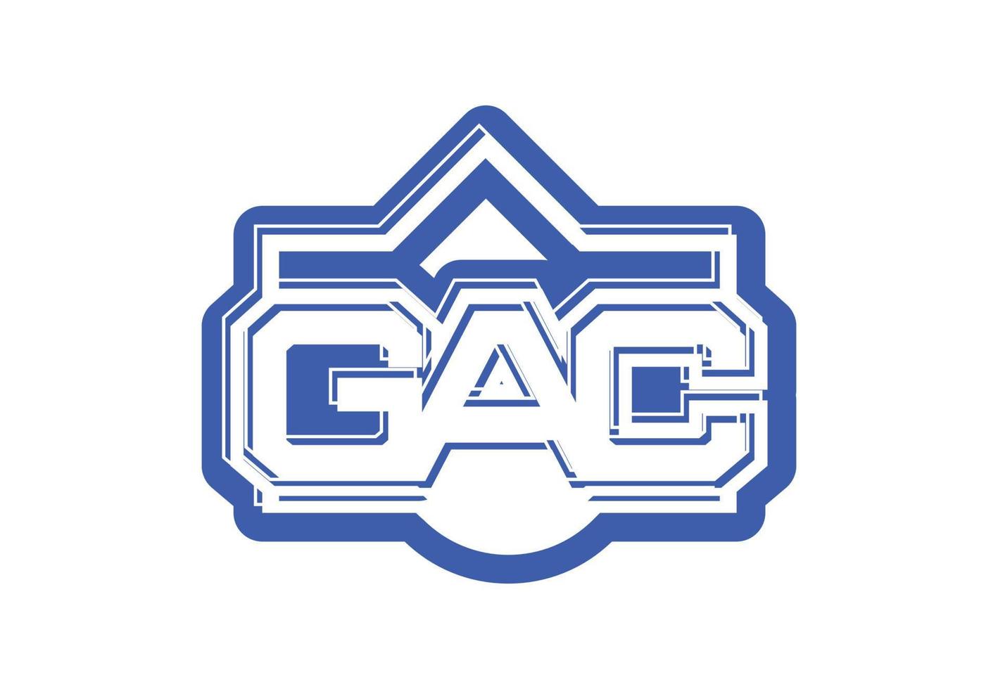 gac-Buchstaben-Logo und Aufkleber-Design-Vorlage vektor