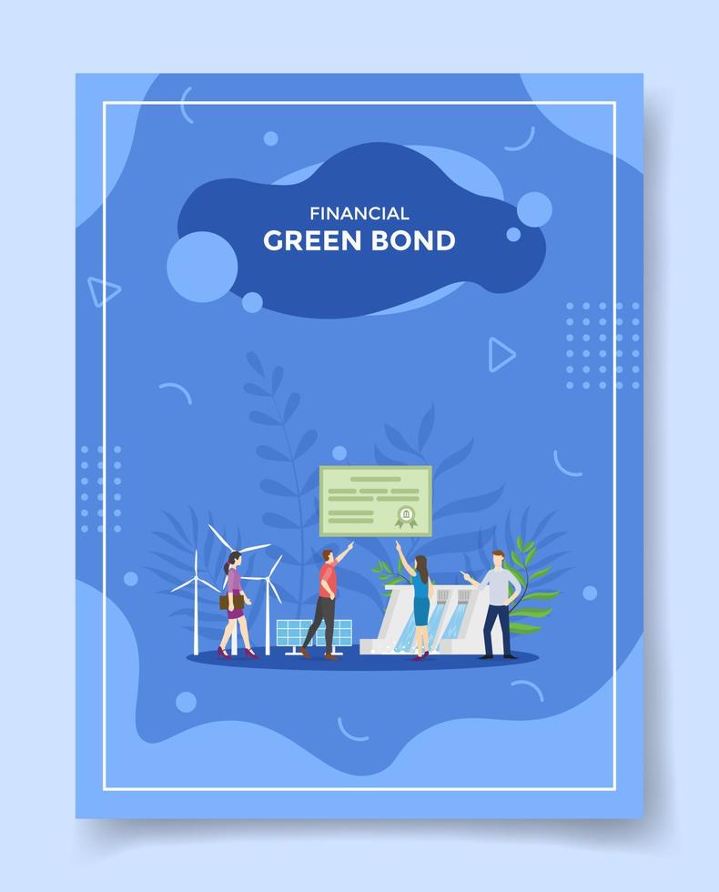 Green-Bond-Regierungskonzept für Vorlagen für Banner, Flyer, Bücher und Magazin-Cover vektor