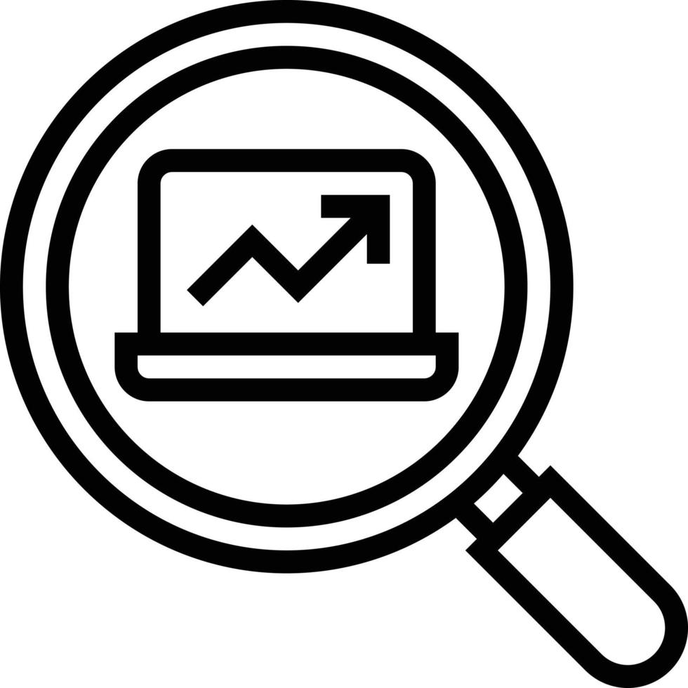 analys systemet Sök programvara utveckling - översikt ikon vektor