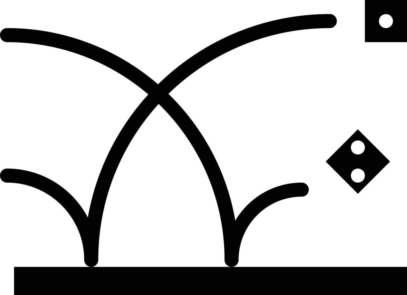 Würfel würfeln Wettsprung - solides Symbol vektor