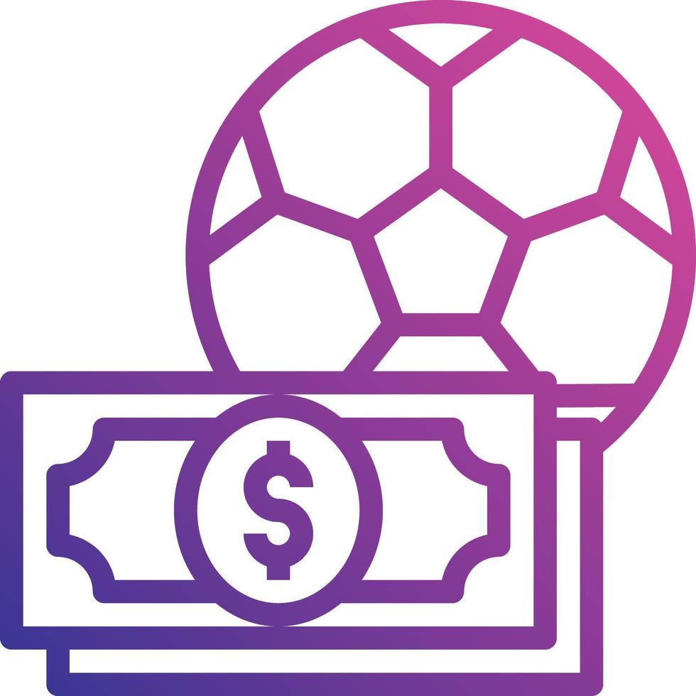 Fußball Wetten Sport Glücksspiel - Verlaufssymbol vektor