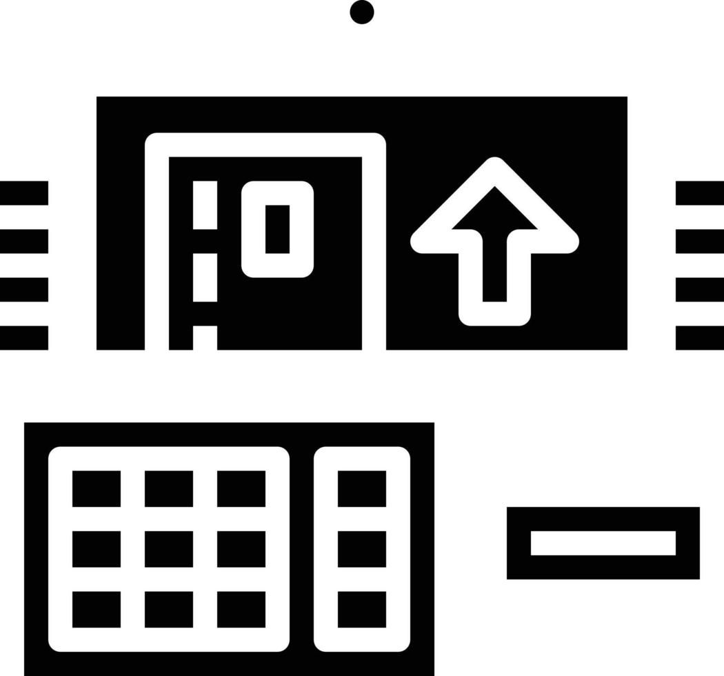 geldautomat geld abheben - solides symbol vektor