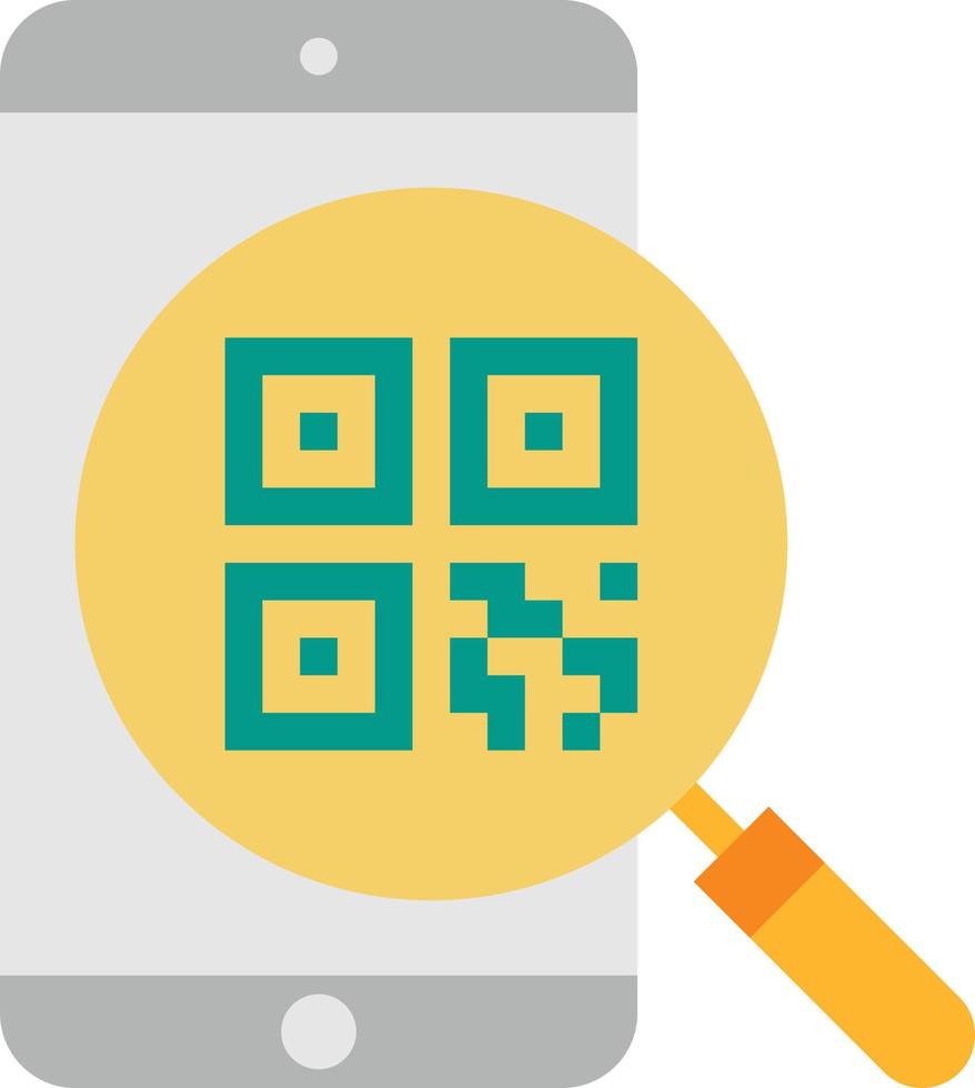 QR-Code-Scan mobiler E-Commerce - flaches Symbol vektor