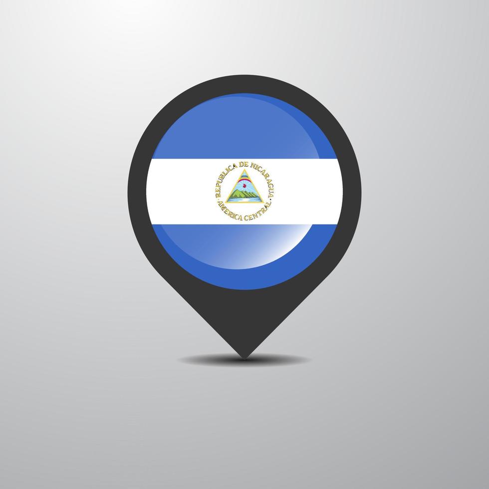 Nicaragua-Kartenstift vektor