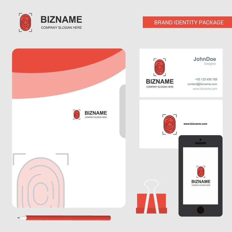 Daumenabdruck Business Logo File Cover Visitenkarte und mobile App Design Vector Illustration
